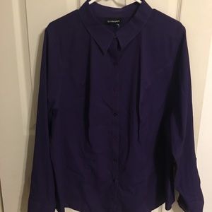 👀👉🏻EGGPLANT PURPLE LANE BRYANT BUTTON UP SHIRT!